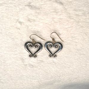 Brighton Genoa Heart Earrings - silver plated